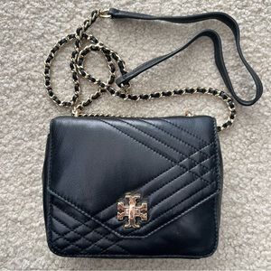Tory Burch Kira Quilted Mini Crossbody Bag in Black